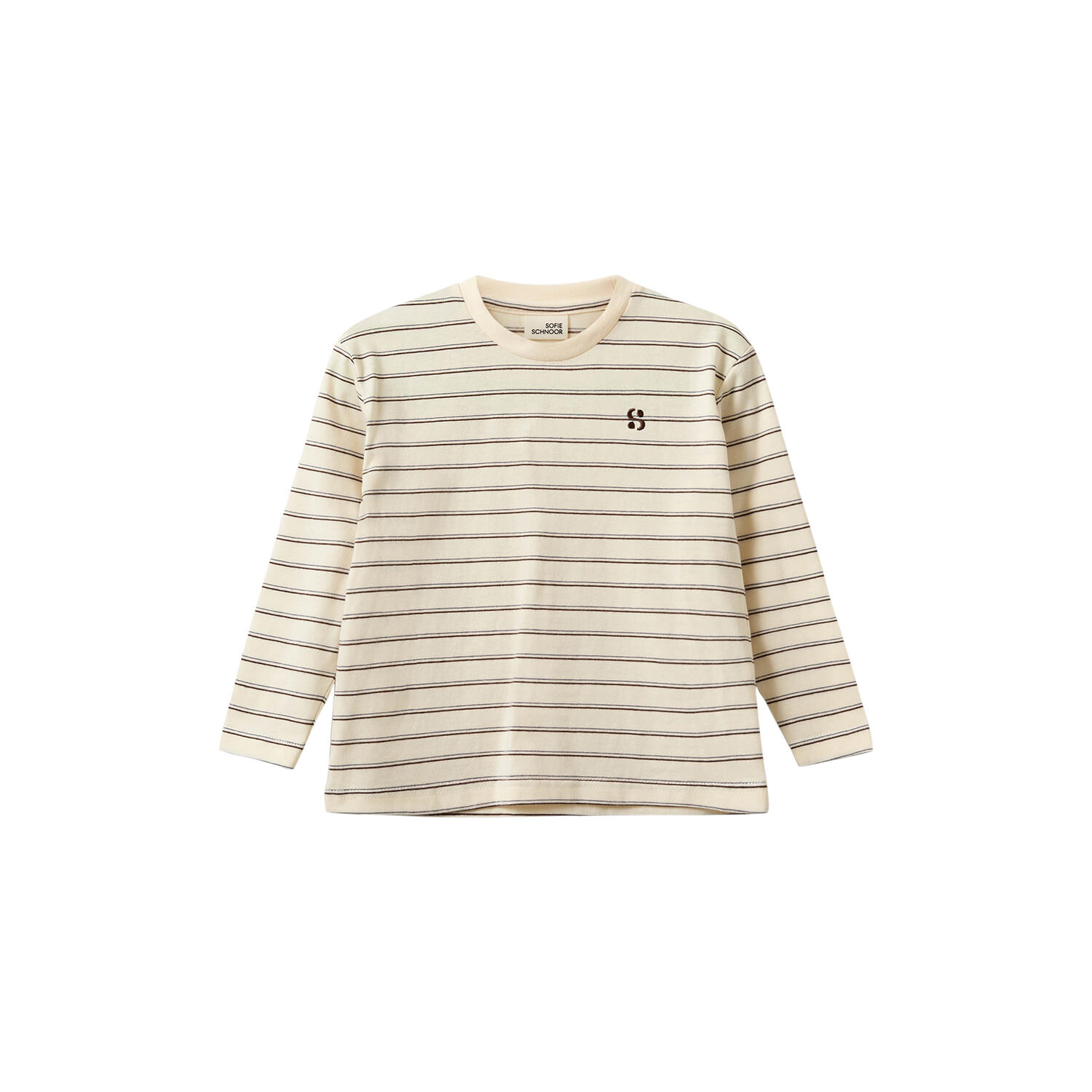 PenillaKB T-shirt Long Sleeve, off white striped