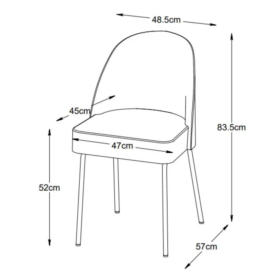 Nordic Home - Joran eetkamerstoel - zwart