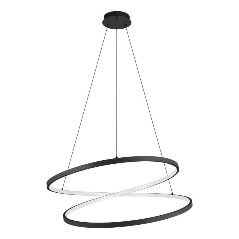 Suspension LED Ruotale noire Ø 70 cm 42 W EGLO