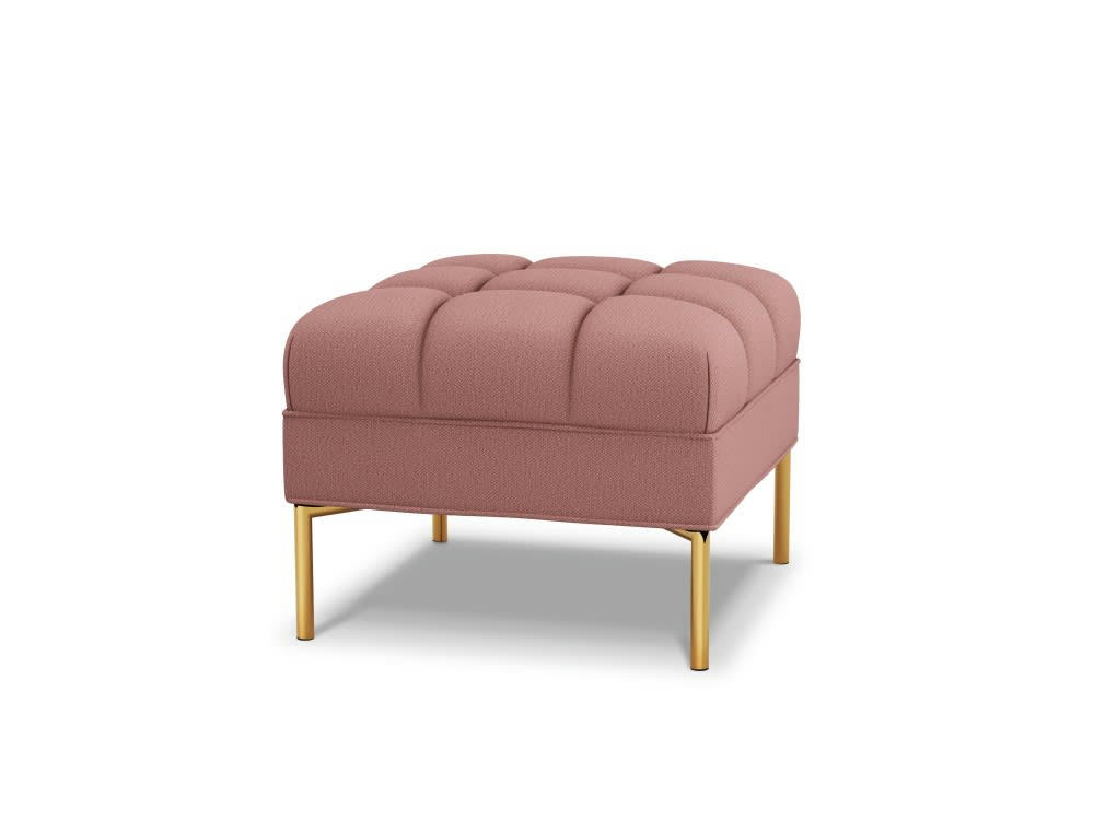 KAROO - Pouf tissu structuré rose