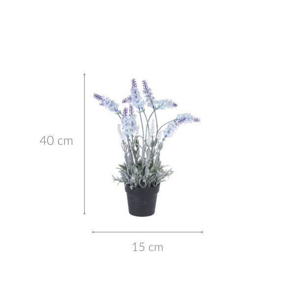 Sztuczna lawenda w doniczce, 40 cm