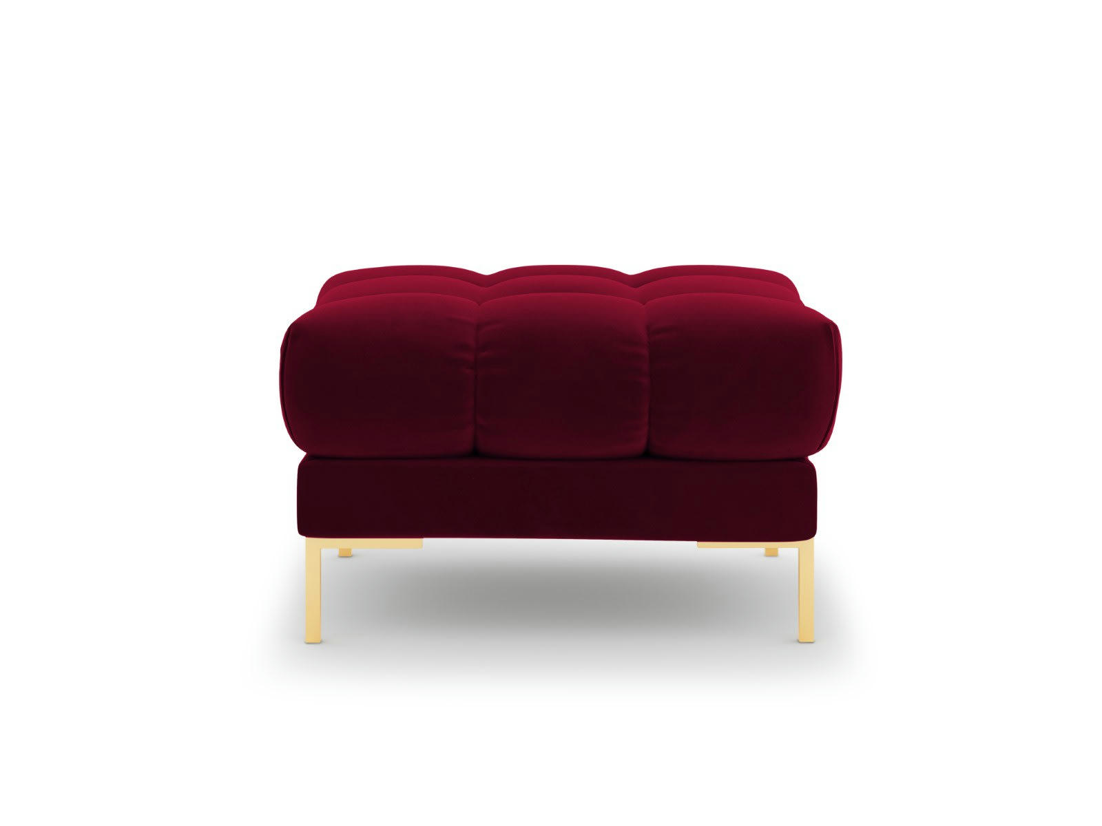 MAMAIA - Pouf 1 place en tissu velours rouge