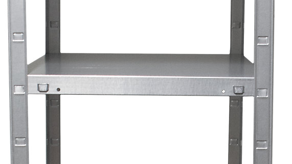 étagère en acier galvanisé argenté Schulte Regalwelt Powermax H. 190 x L. 100 x P. 40 cm