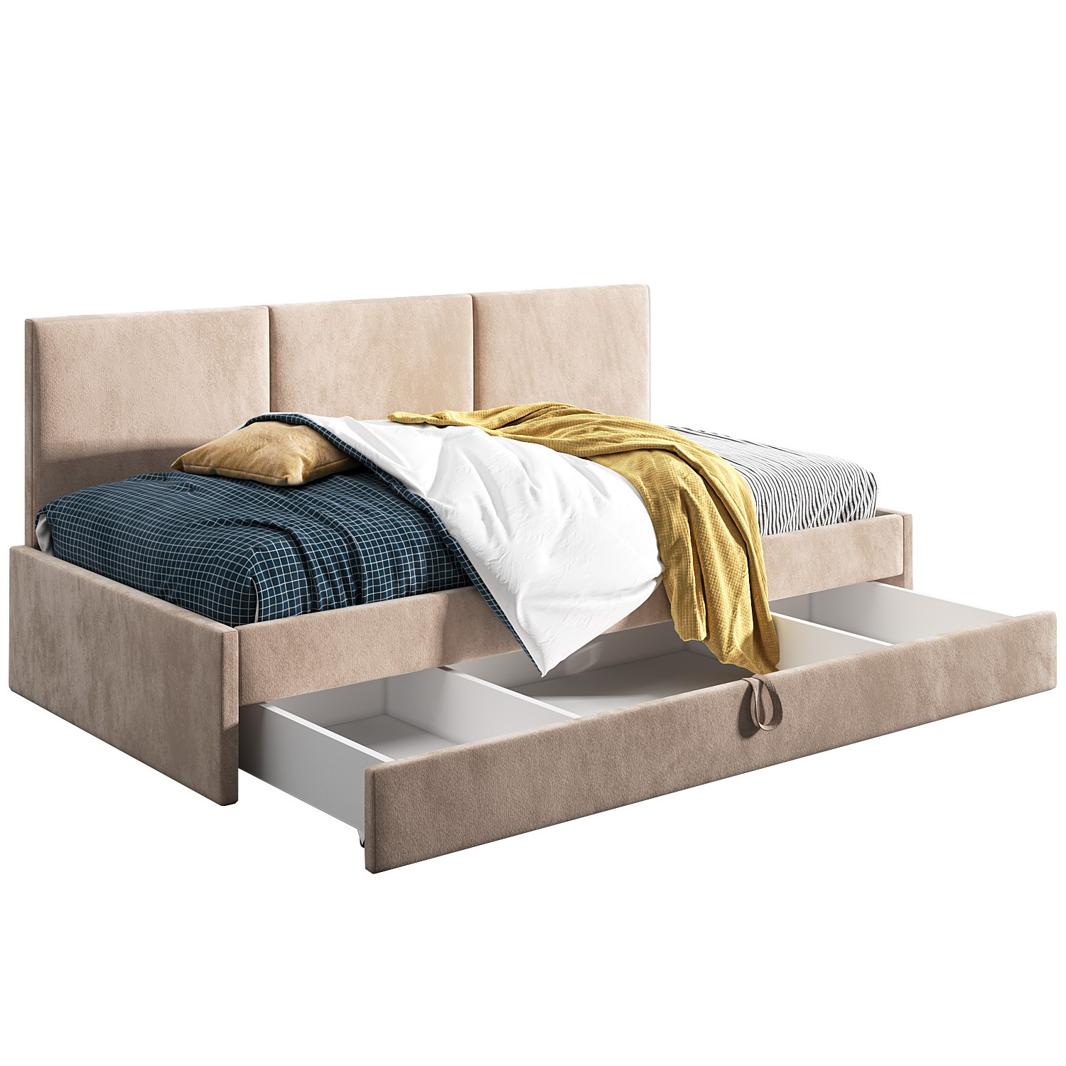 Łóżko młodzieżowe 80x200 Comfort Toni, Beżowy, Szuflada