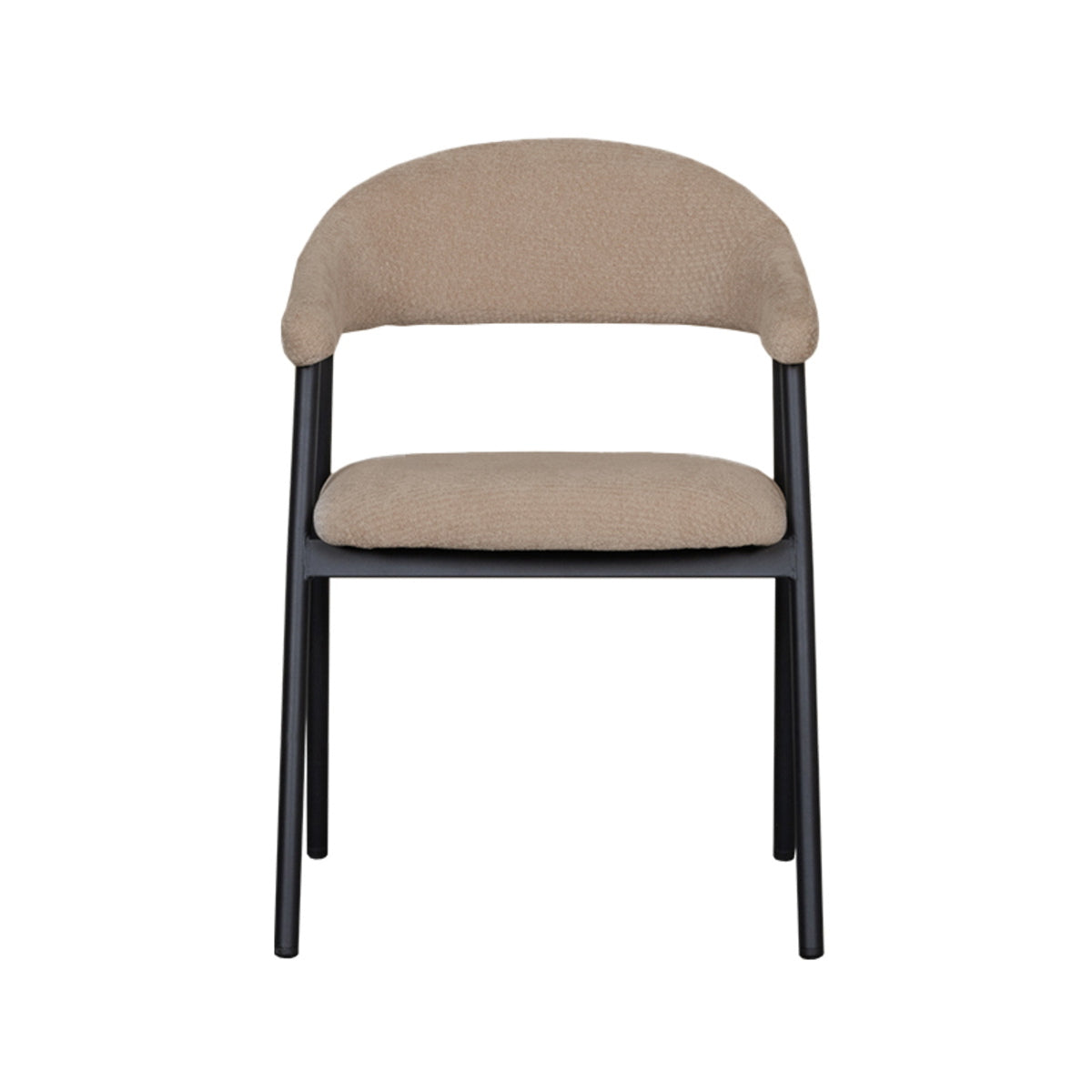 LABEL51 Eetkamerstoel Amaze - Beige Stof - Zithoogte 50cm - Set van 2