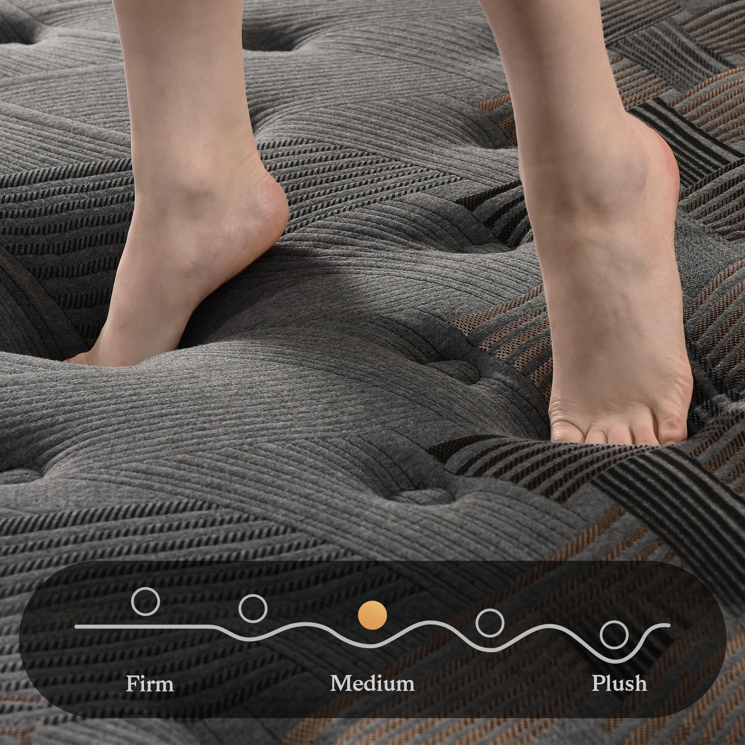 Queen Mattress,12 Inch Queen Size Hybrid Mattresses with Memory Foam and Individual Pocket Spring for Motion Isolation,Pressure Relief,CertiPUR-US.