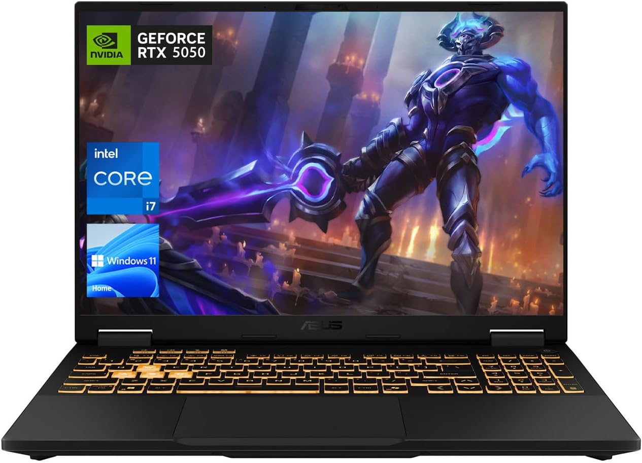 ASUS TUF F16 RTX 5050 VR-Ready Gaming Laptop  16 FHD+(1920x1200) 165Hz  Intel i7-14650HX  NVIDIA RTX 5050  16GB DDR5  1TB SSD  RGB Backlit KB  FHD Webcam  MUX Switch with NVIDIA Advanced Optimus