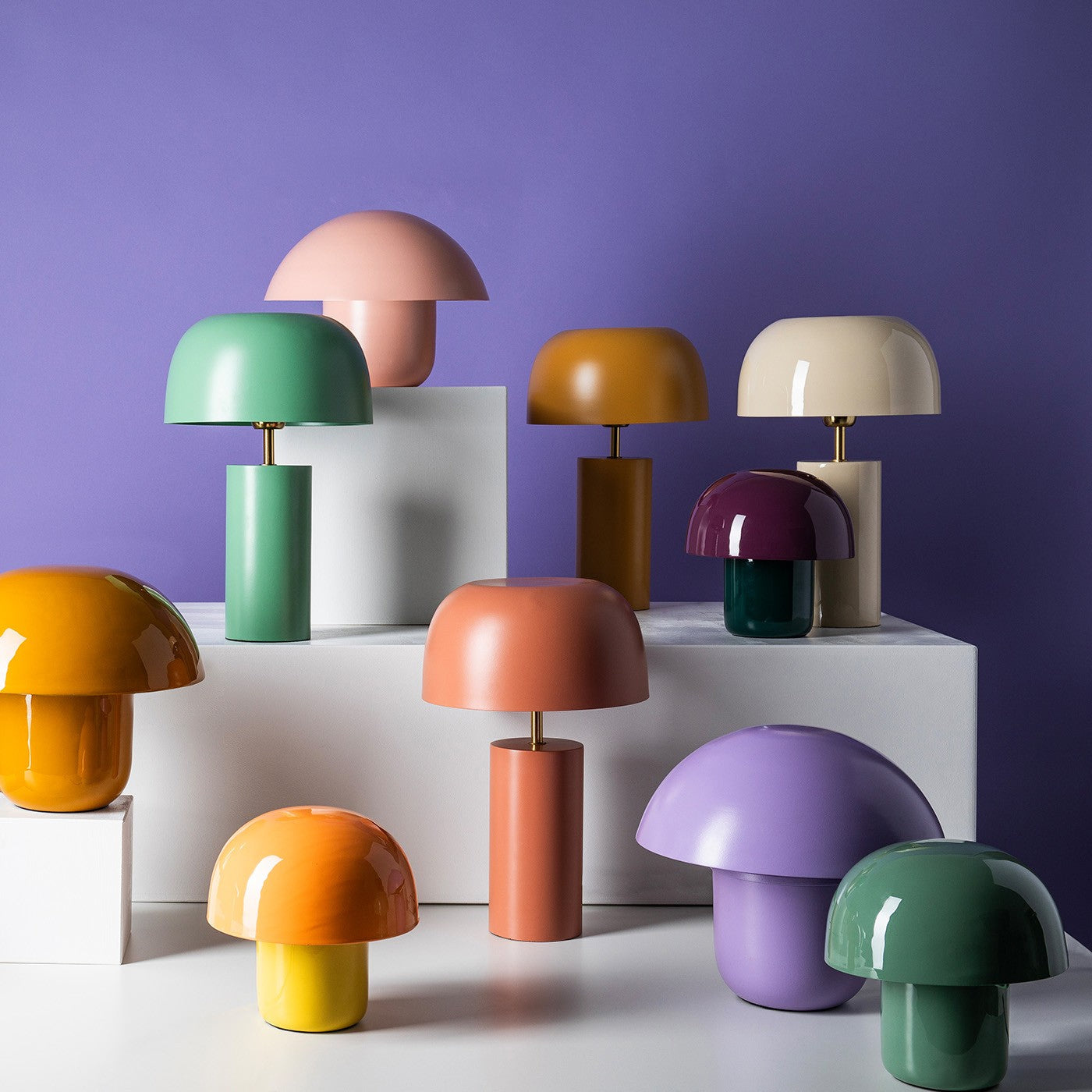Tafellamp Mushroom 27cm roze Kare Design