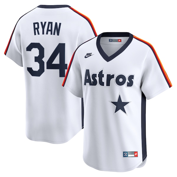Nolan Ryan Houston Astros Nike Throwback Cooperstown Collection Limited Jersey - White