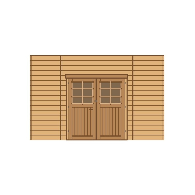 Paroi frontale avec double porte pour carport 2,7 x 2,45 m SOLID
