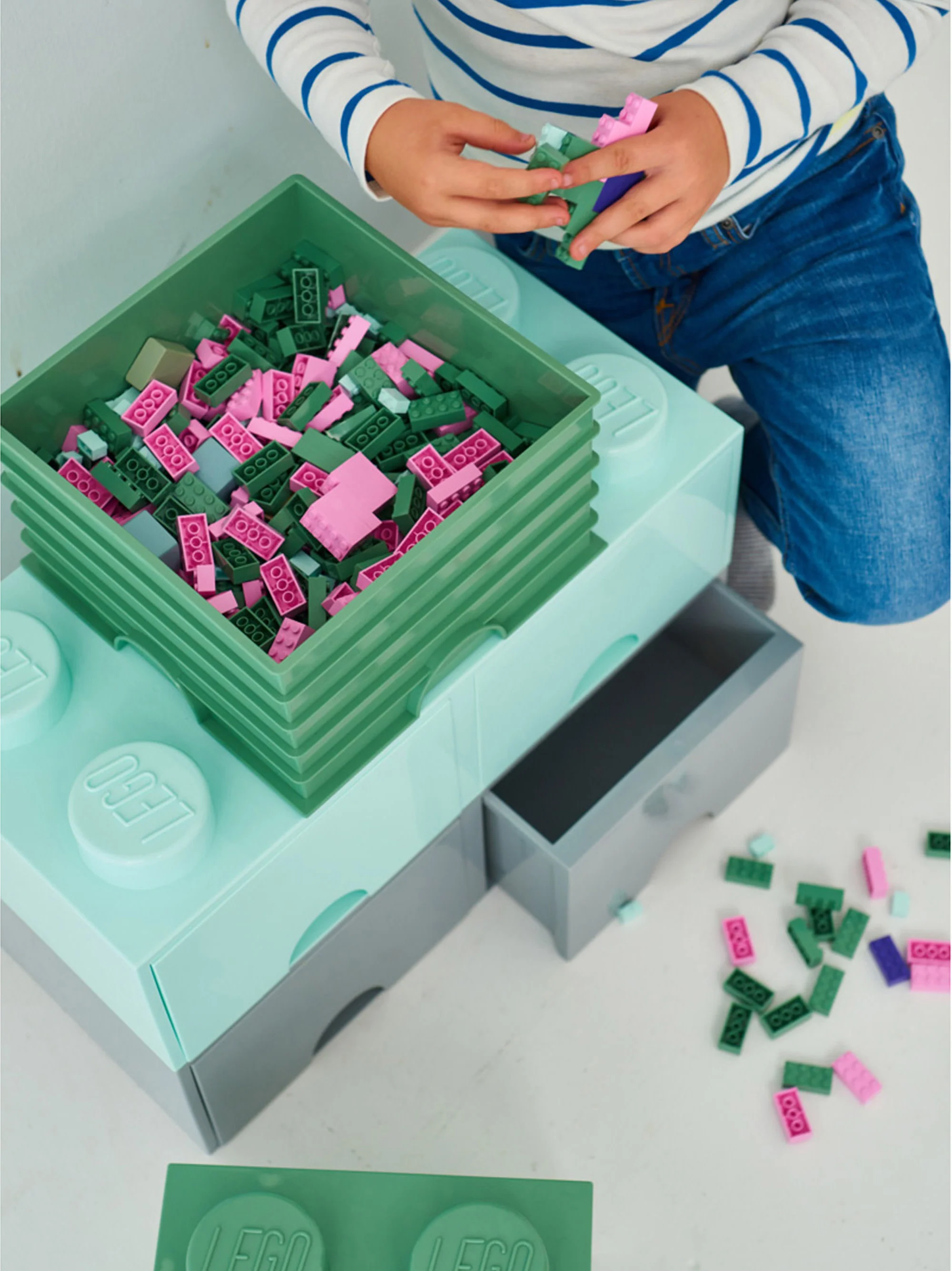 Kinder-LEGO?-Aufbewahrungsbox Brick mit 4 Noppen