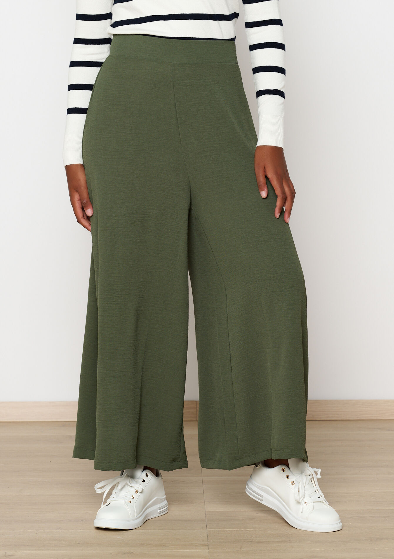 Culotte in kreukstof