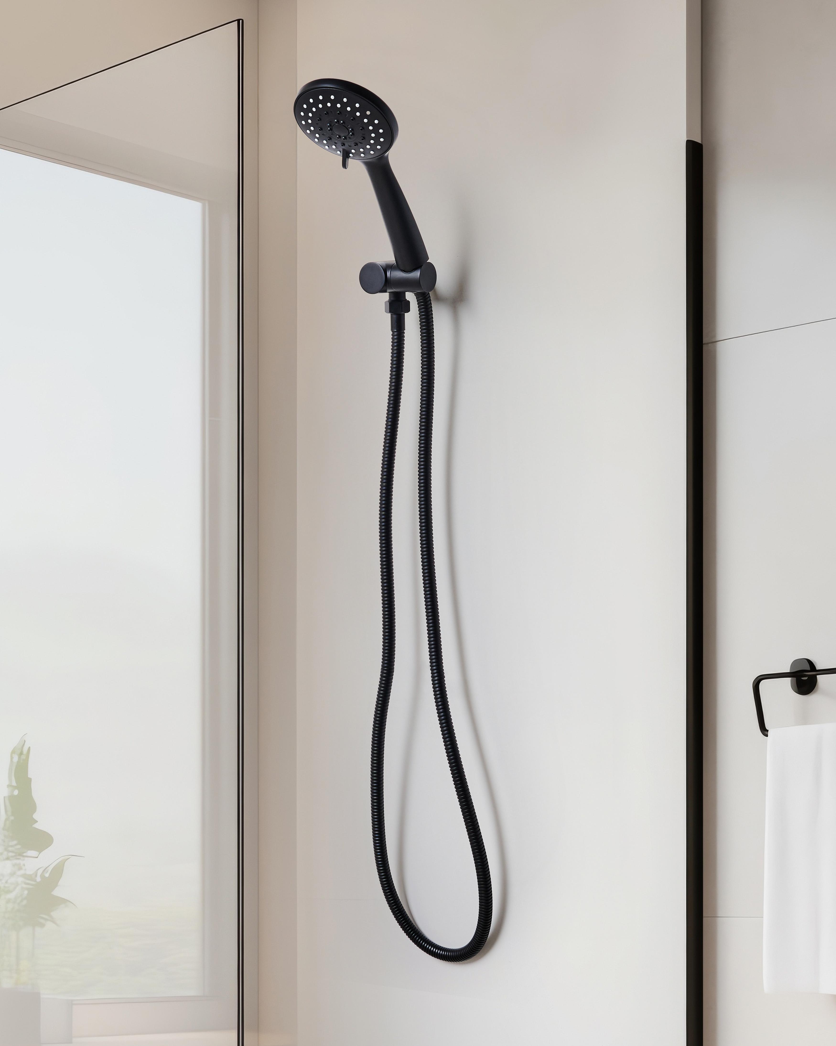 Shower Head and Hose Kit TAMUSHAL 3-function Black