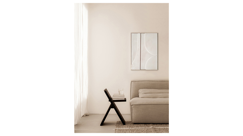 Obraz 3D Relief Beige Art III 50x70 cm
