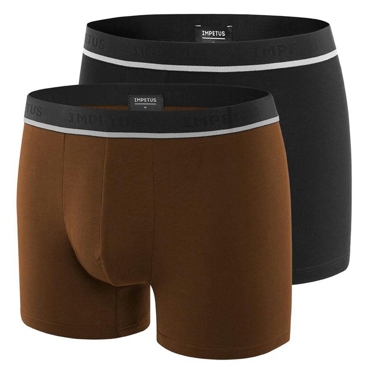 Lot de 2 boxers unis coton stretch