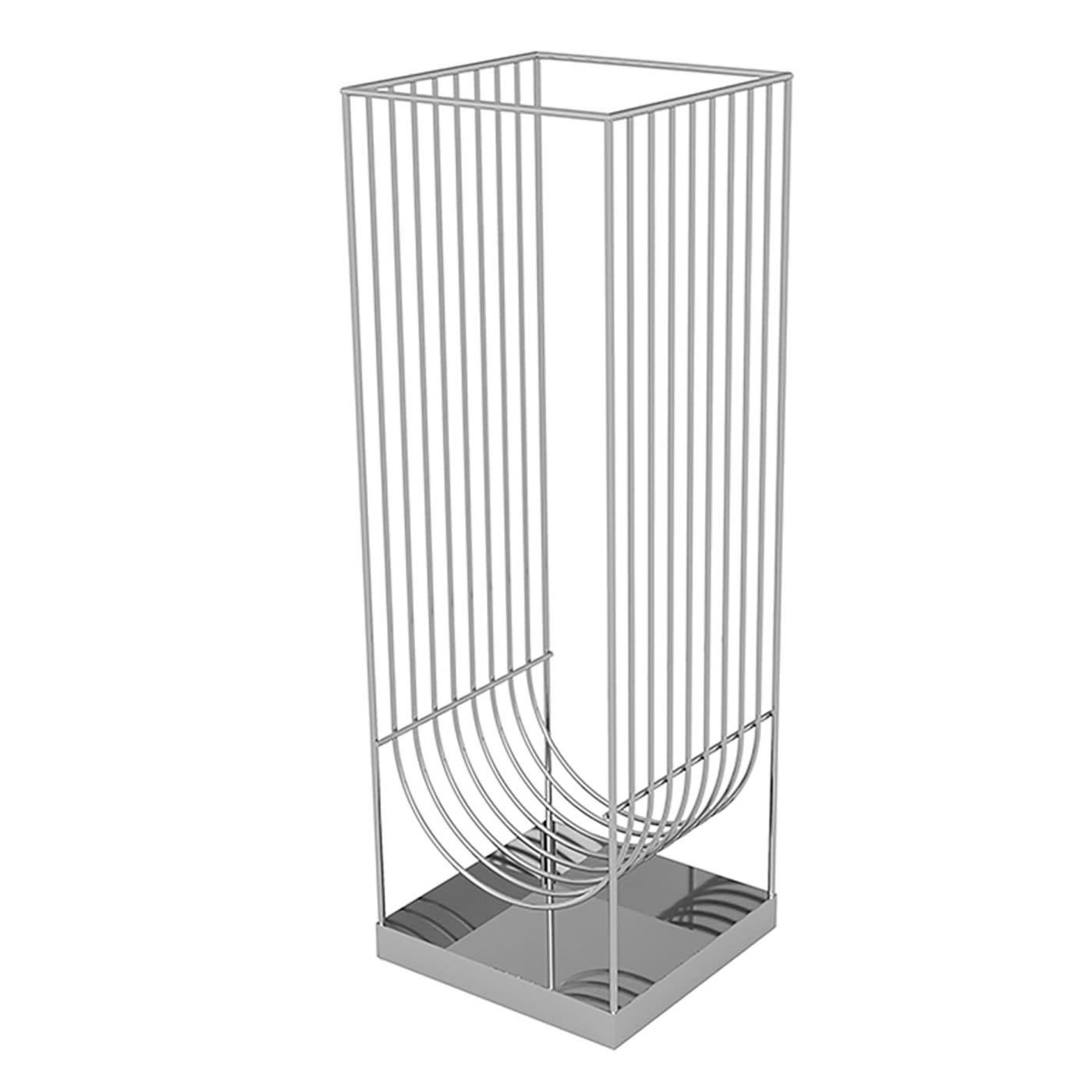 CURVA - Porte parapluie en métal argent