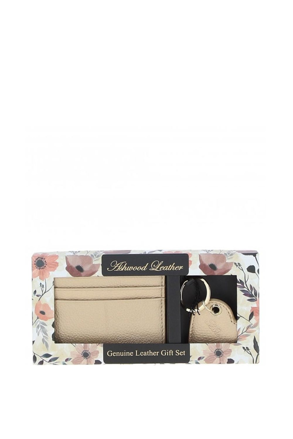 Ashwood Leather Real Leather Card Holder & Key Ring Gift Set