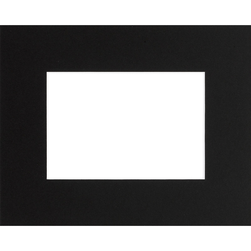 Passe-partout noir 24 x 30 cm avec ouverture intérieure de 15 x 20 cm
