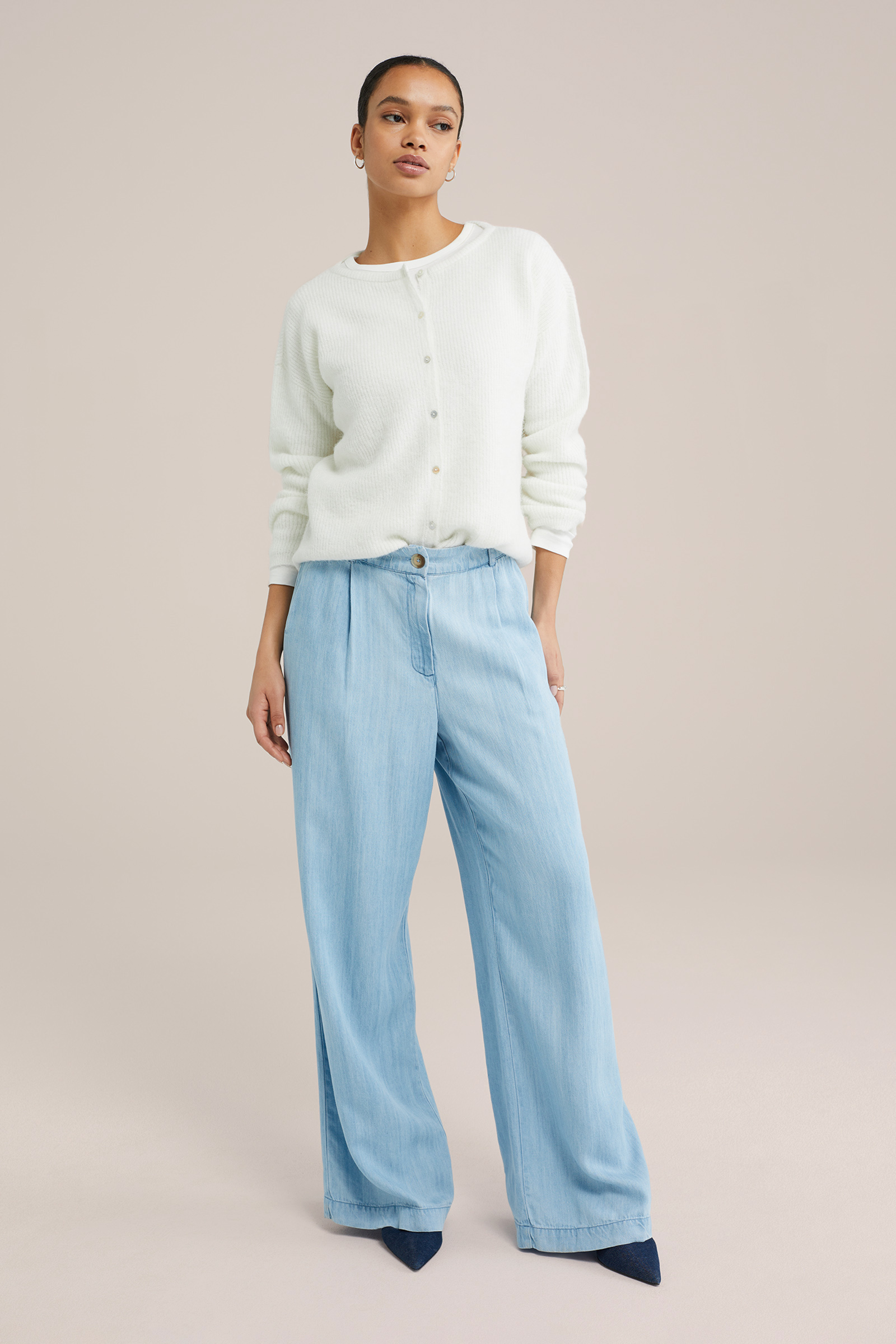 Dames gebreid vest van wolmix