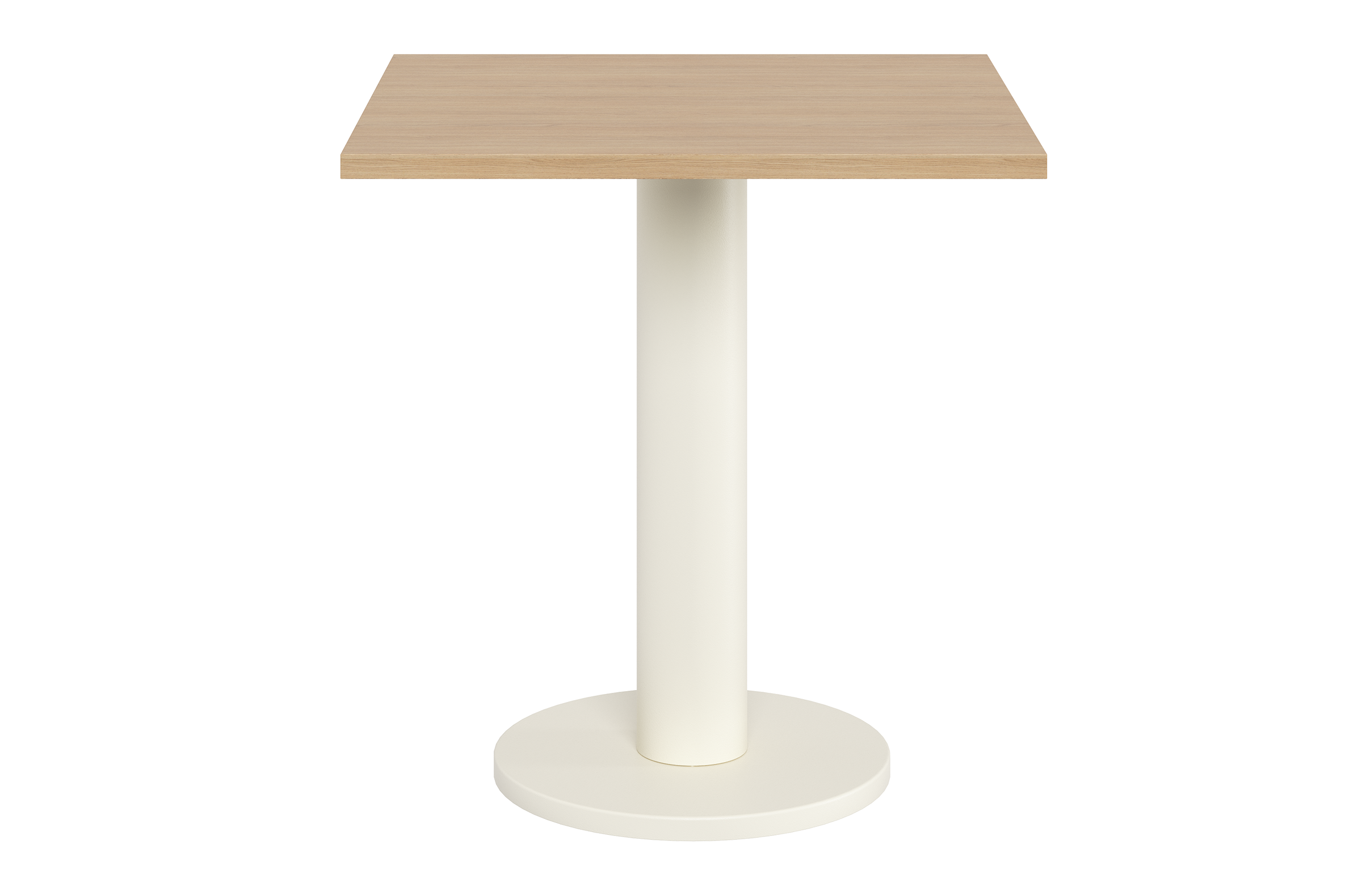 noo.ma Sool Café tafel 70x70 cm - eikenfineer blad, zwart stalen onderstel