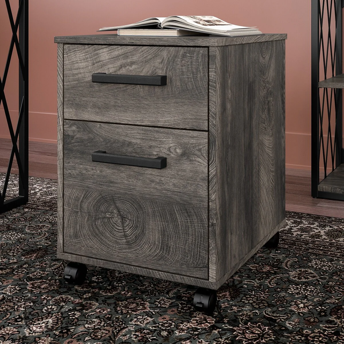 City Park 2 Drawer Mobile File Cabinet by Home