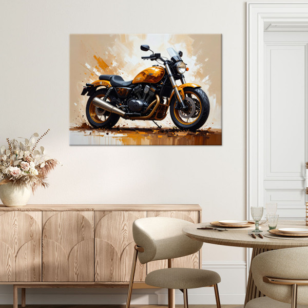 Obraz młodzieżowy do biura, Motocykl Sportowy 30x20