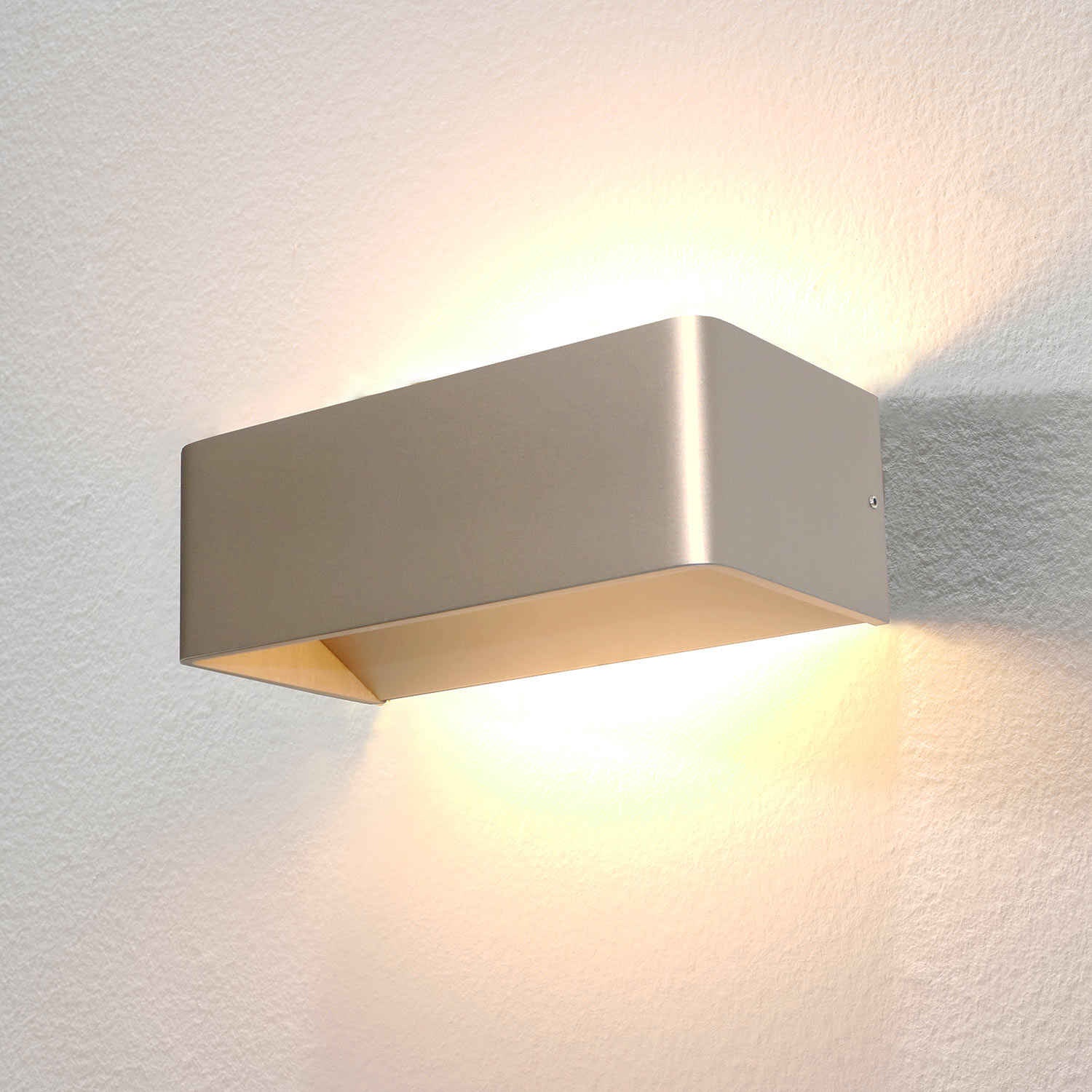 Artdelight wandlamp Mainz - 2 lichts - 10 x 7  cm - champagne