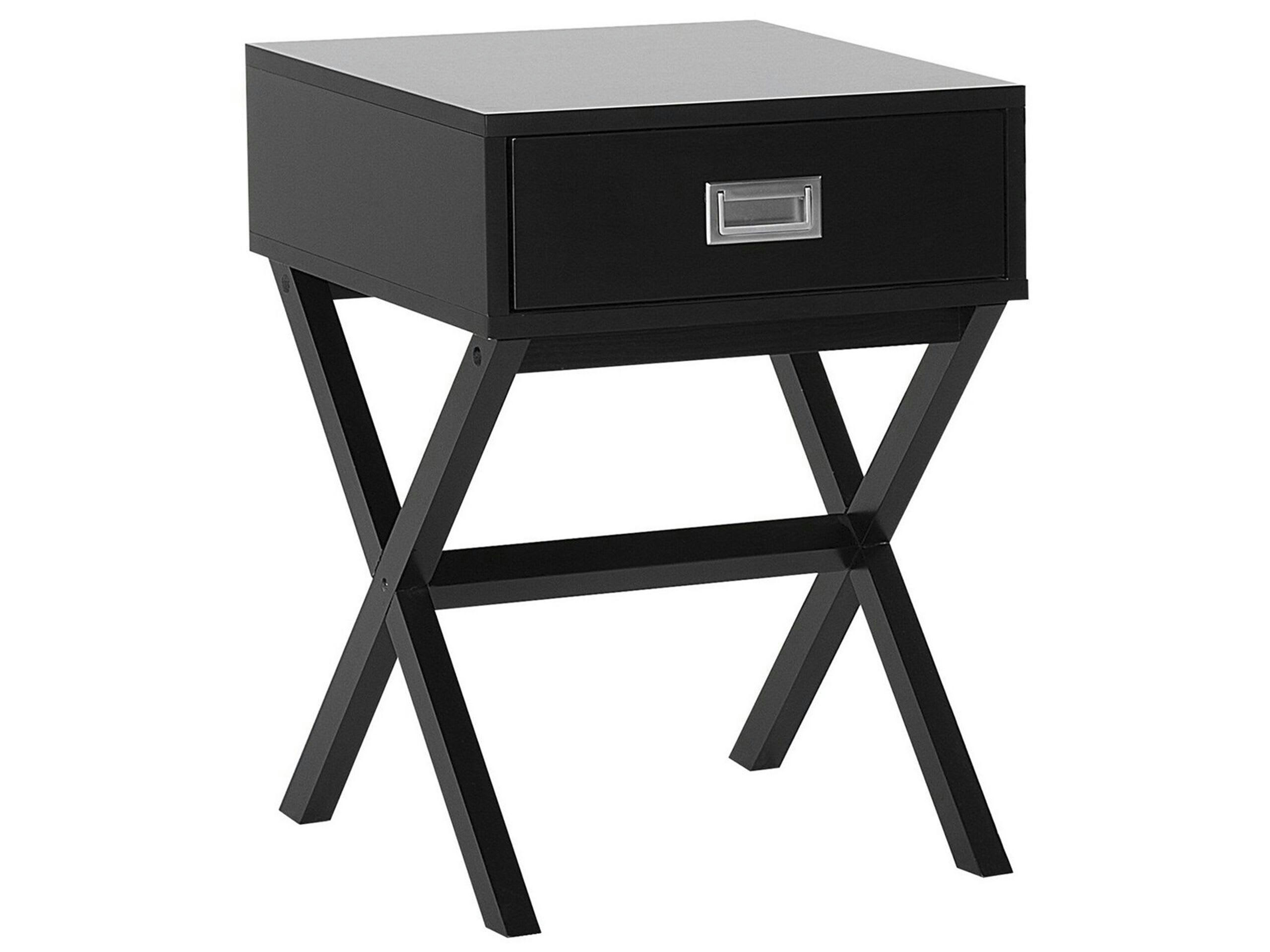 MONROE - Table basse noire avec tiroir