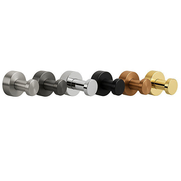 BALNEO - crochet porte-serviettes en acier inox noir - crochet de salle de bain QUBE inoxydable - patère murale pour salle de bain