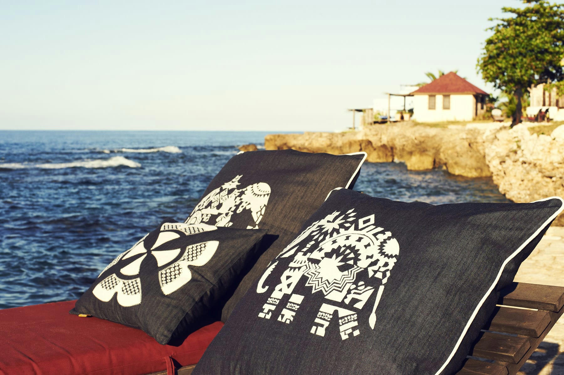 PACIFIC - Coussin en denim  70x70