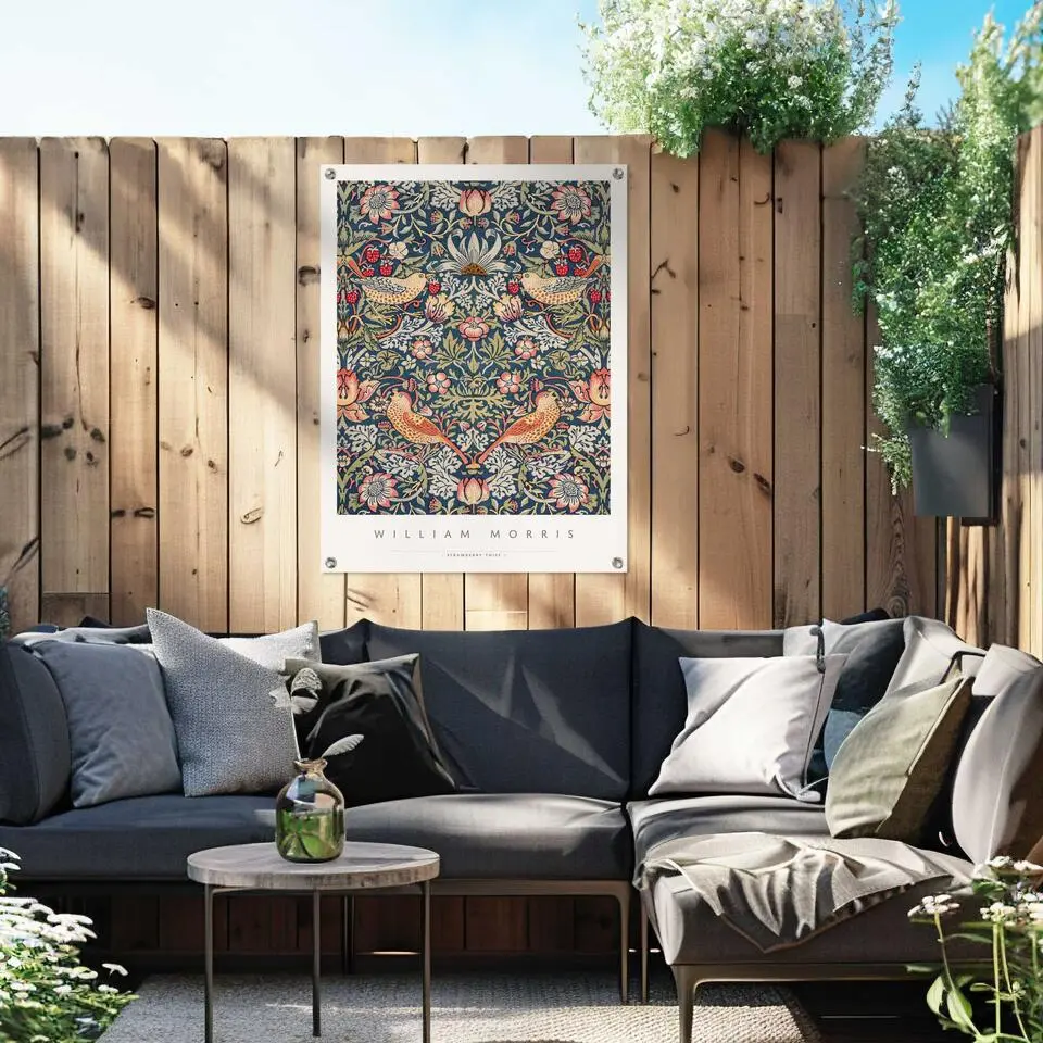 Tuinposter William Morris - aardbeiendief - 80 x 60 - Bont
