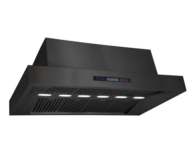 Excelsior Black Wall Mounted BBQ Rangehood - 1480 x 800mm