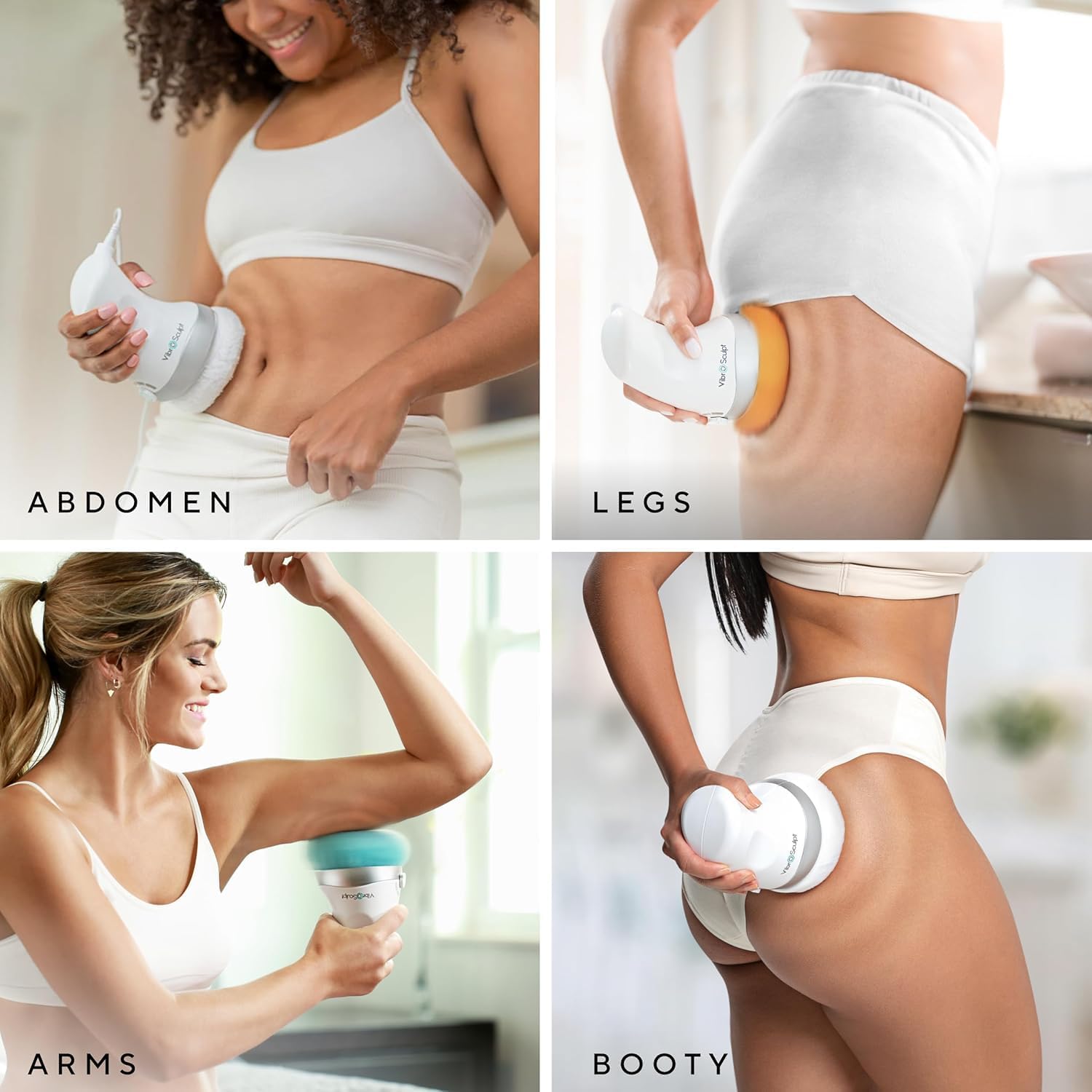 Vibro Sculpt 1.0 Body Sculpting Machine – Handheld Lymphatic Drainage Massager - Skin Tightening Device with 5 Pro Pads for Belly, Arms, Legs & Glutes