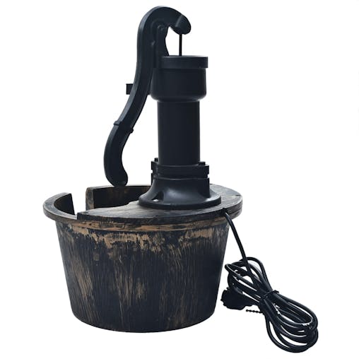 NNEVL Garden Water Fountain Barrel with Pump