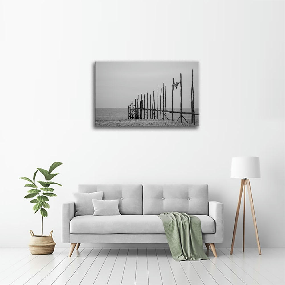 - Tableau impression sur toile pôles dans le sable 60x90cm