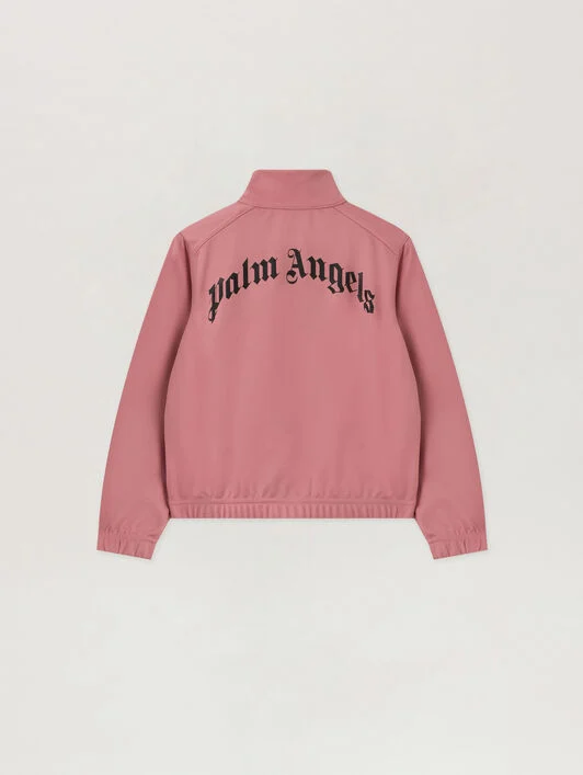 Curved Logo Crop Track Jacket