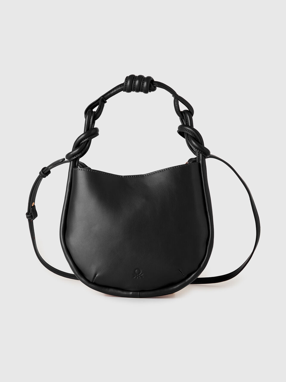 Mini black hobo bag