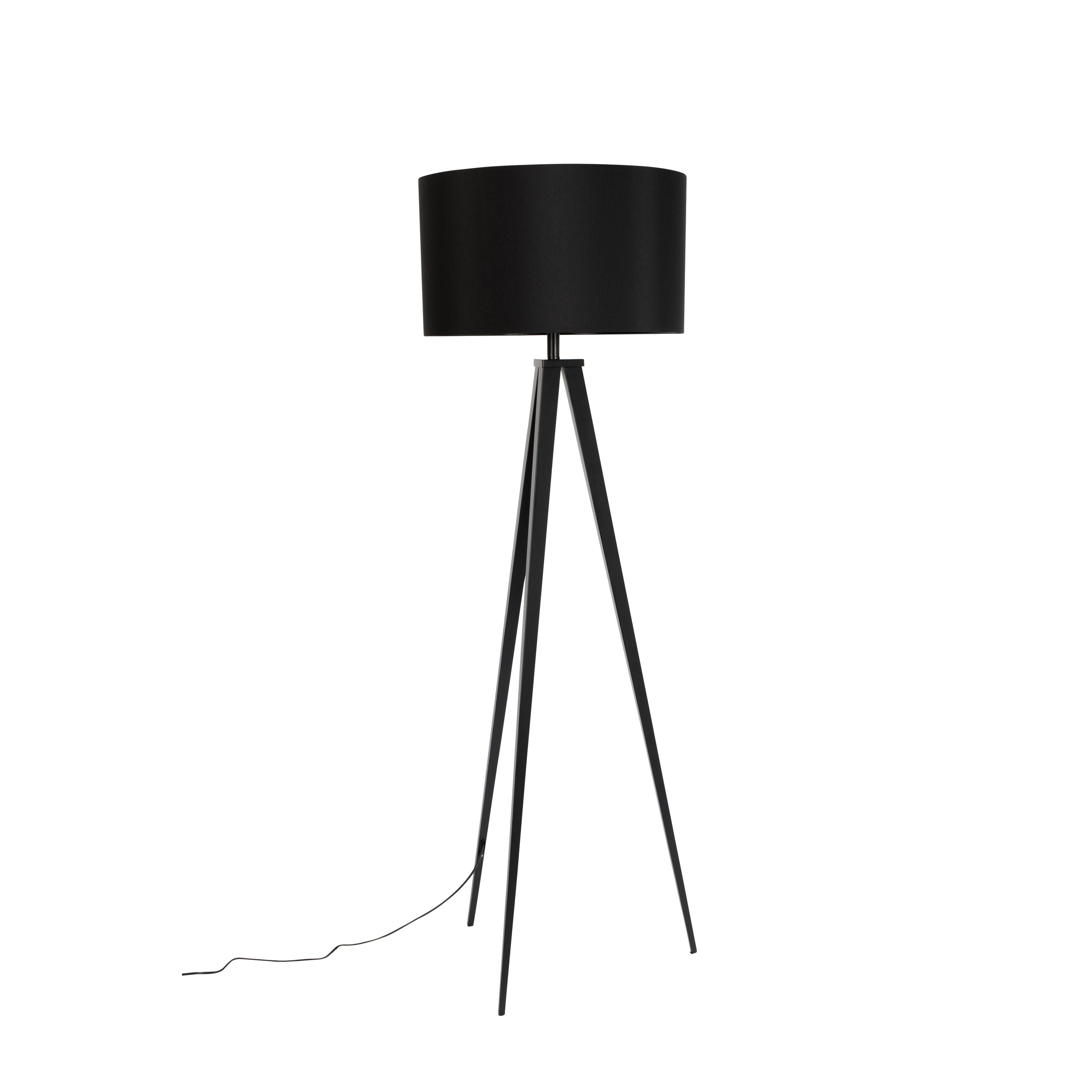 Zuiver Tripod Vloerlamp Met Driepoot Zwart
