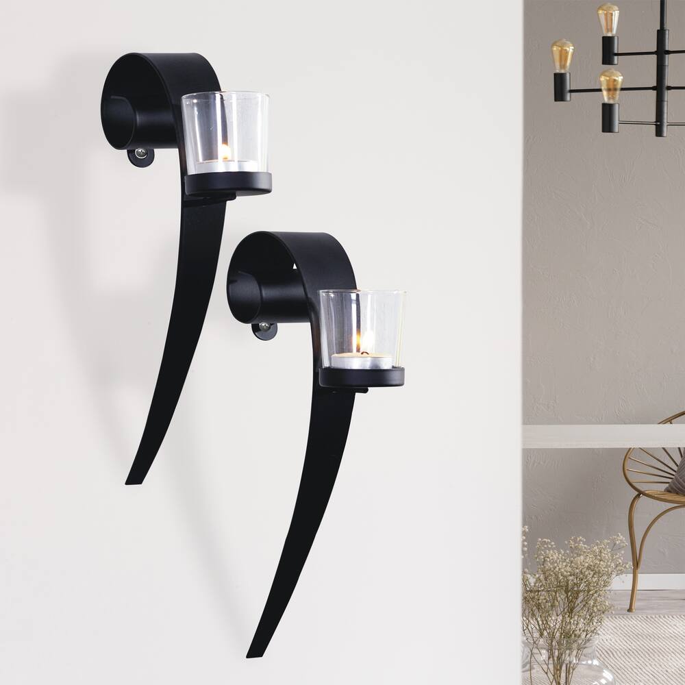 Northwood Collections Cled Sconce Candle Holder, 13-in, 2-pk