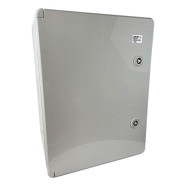 Abs403022 Ide Coffret Abs étanche Ip54 400x300x220 Porte Opaque - Avec Plaque De Montage
