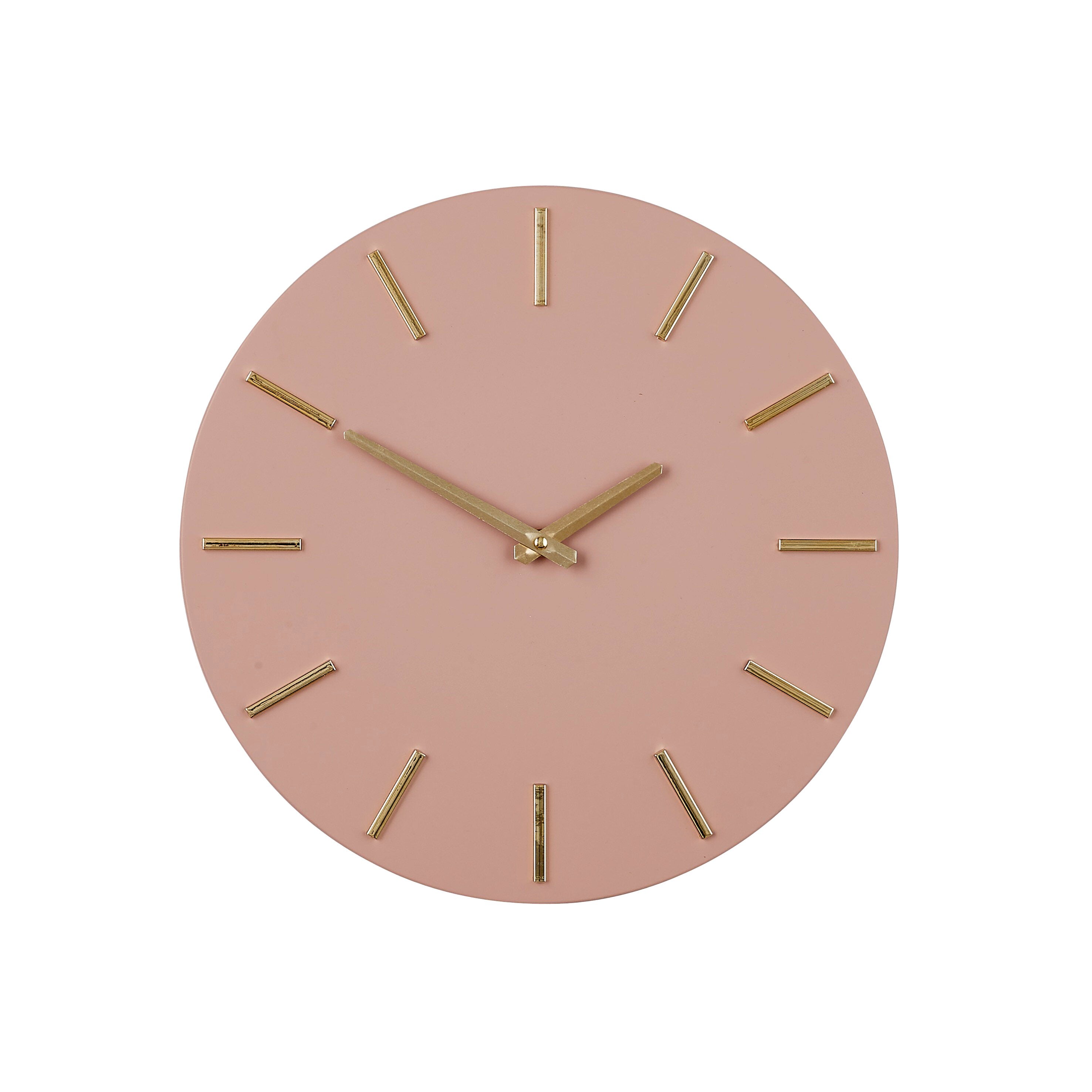 Mica Decorations Brixen Wandklok - Ø36 cm - Roze
