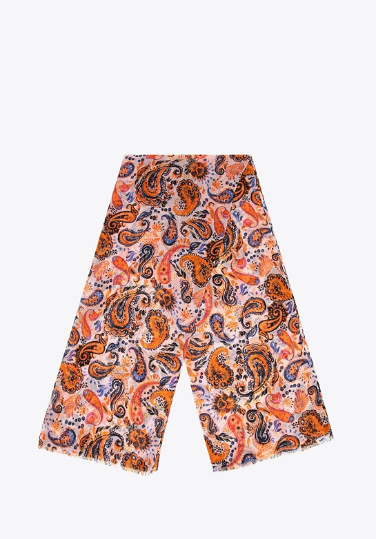 Damski szal w motyw paisley multikolor
