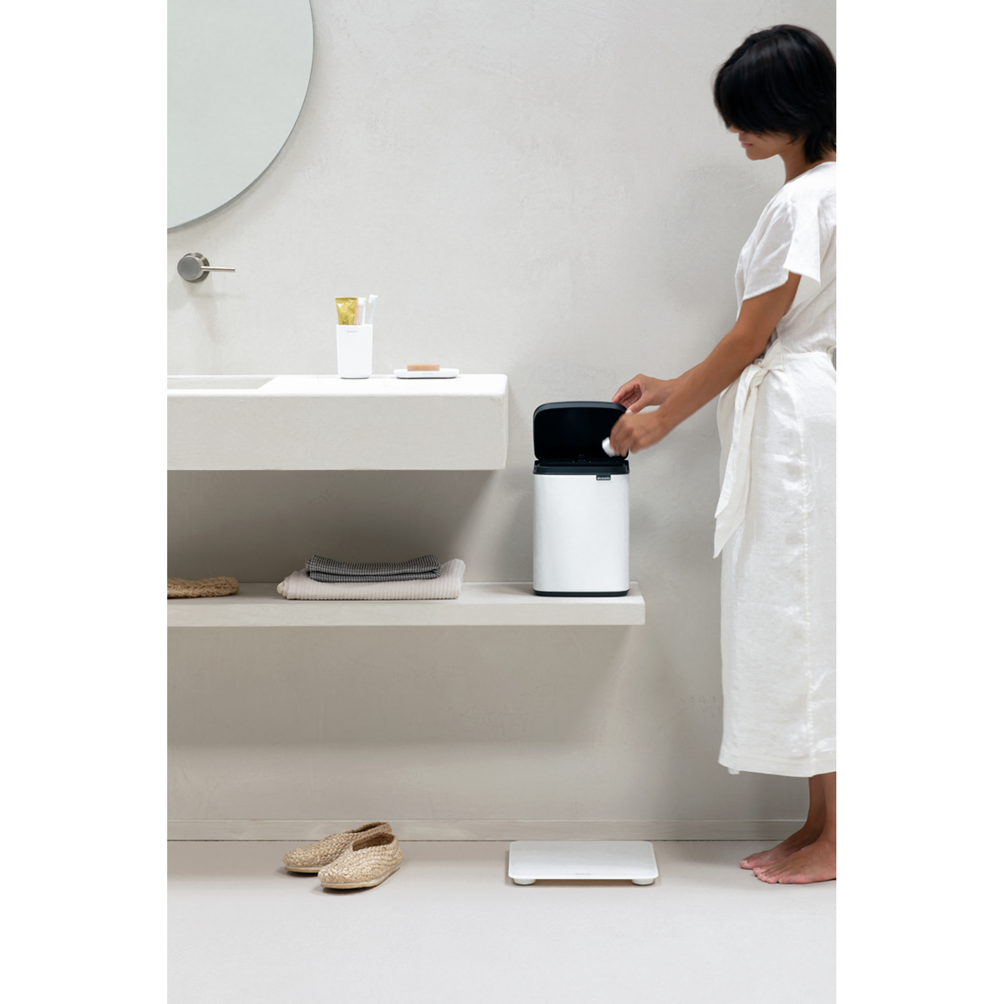 Brabantia Bo Afvalemmer, 4 liter - White
