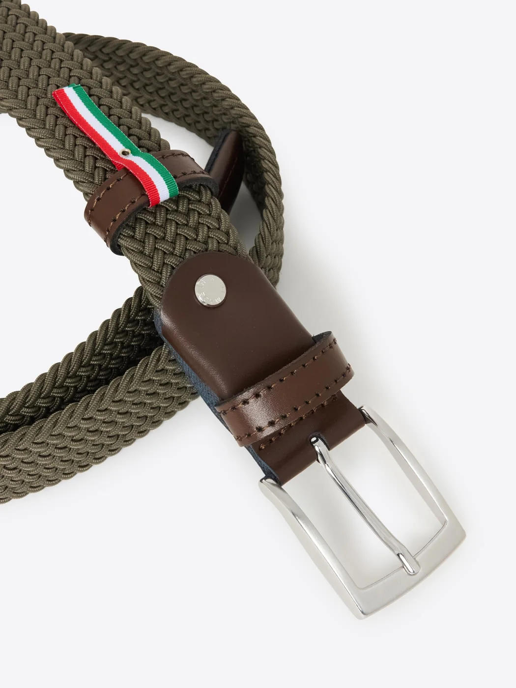 Ceinture tressée élastique bi-matière