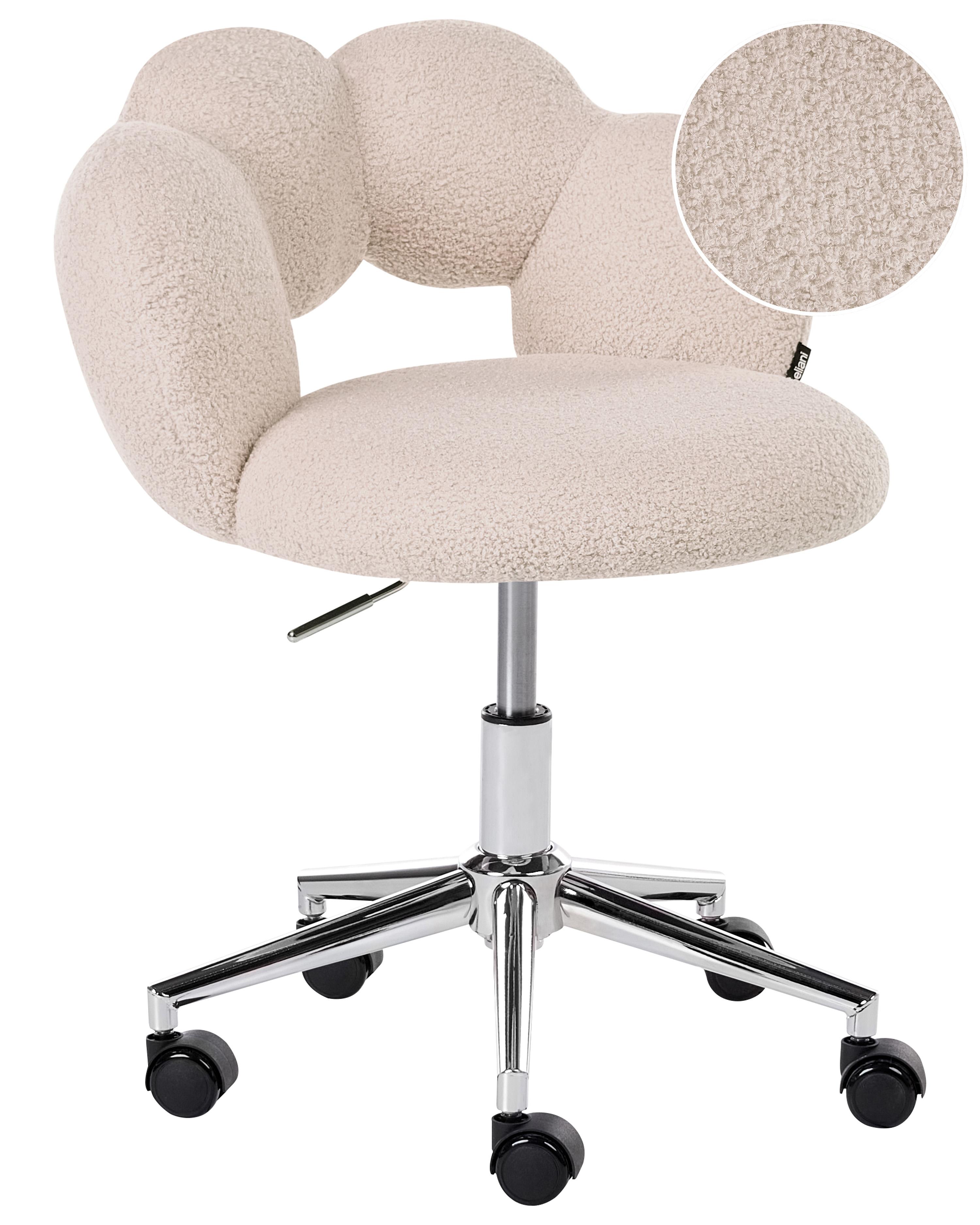 Desk Chair WHIZZY Boucle Light Beige