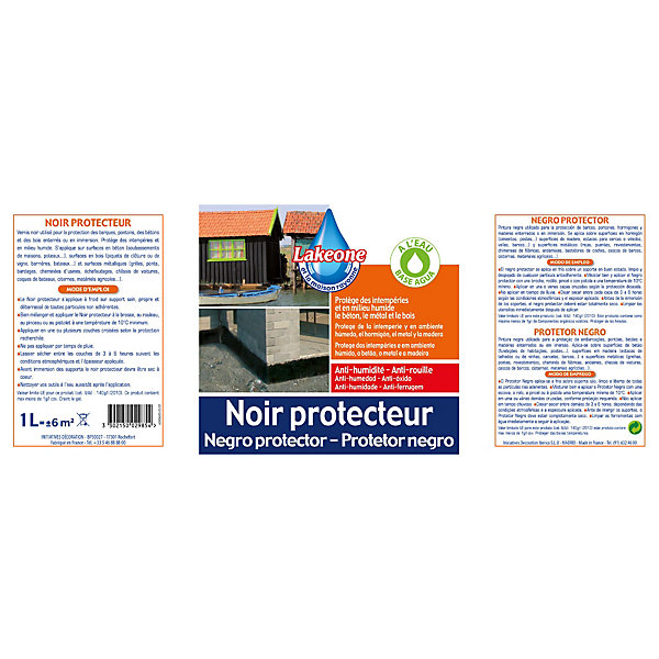 NOIR PROTECTEUR PHASE AQUEUSE 1L - Les anciens ébénites
