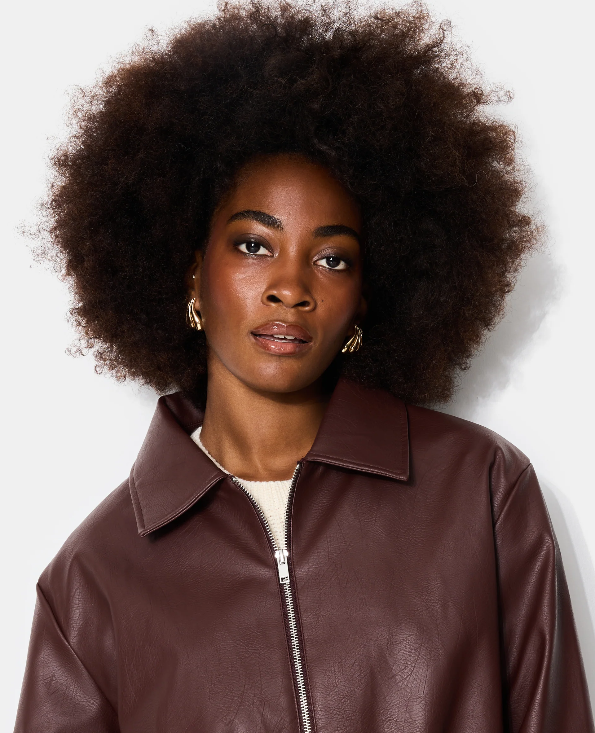 Blouson en simili forme boule