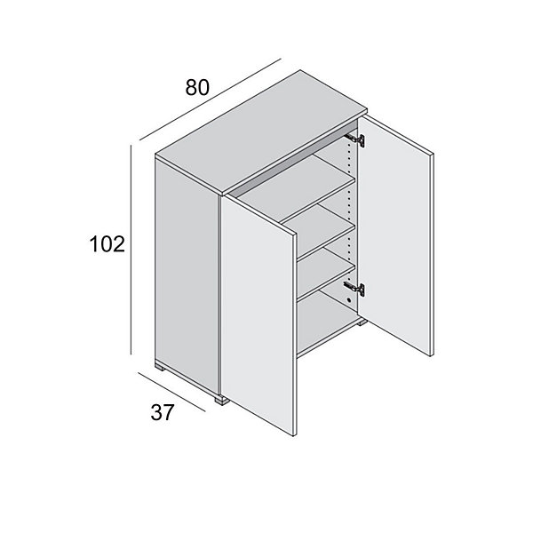 Armoire De Salle De Bains Blanche Multifonctionnelle Avec 2 Portes À Ouverture Par Rainure