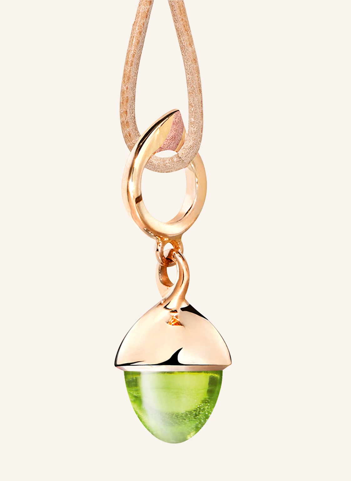 TAMARA COMOLLI Anhänger PENDANT MIKADO FLAMENCO PERIDOT Peridot 18K Roségold