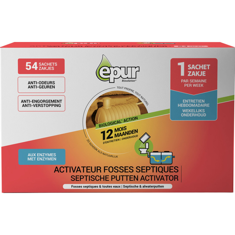 Activateur biologique pour fosse septique 54 doses EPUR